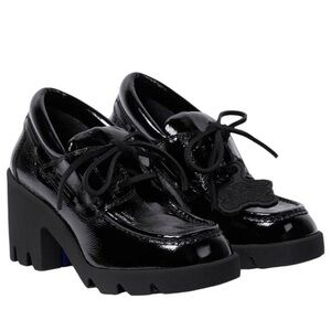 BURBERRY Stride Black Leather Loafers size 40